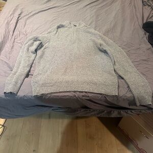 Joseph Abboud Men's Zip Up Gray Sweater